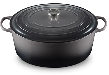Le Creuset Cocotte ovale Signature en fonte émaillée, 15,5 l, huître
