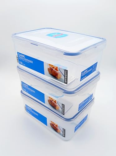 Lock&Lock Frischhaltebox | Multifunktionsbox | Frischhaltebehälter | Mehldose | Inhalt: 2,3 Liter, spülmaschinengeeignet - 3er Set