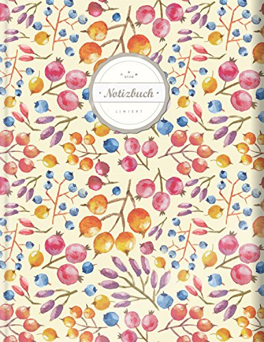 Liniertes Notizbuch (©Star, A4, 156 Seiten, Softcover) || Mit Register + Doppelrand + Lineatur 27 || Dickes Notizbuch, Fester Einband, Deutschheft, Schreibheft, Schulheft, Tagebuch, „Herbst“