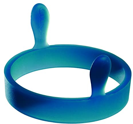 Culinare C20200 Molde Anillo Huevo, Azul, Silicona, Mantiene Los Euevos Redondos Mientras el Cocina en la Sartén, Resistente al Calor