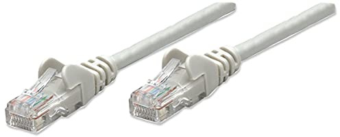 INTELLINET PATCHKABEL RJ45 U/UTP CAT5E 10M HEBELSCHUTZ Grau