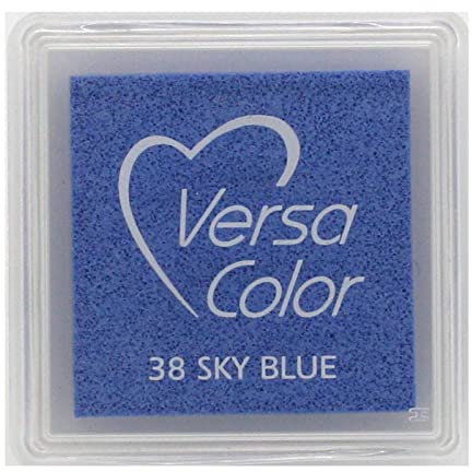 Tsukineko VersaColor Stempelkissen - Blau, Sky Blue - Klein - Deckend, Wassbasis - Wasserfest - Embossing