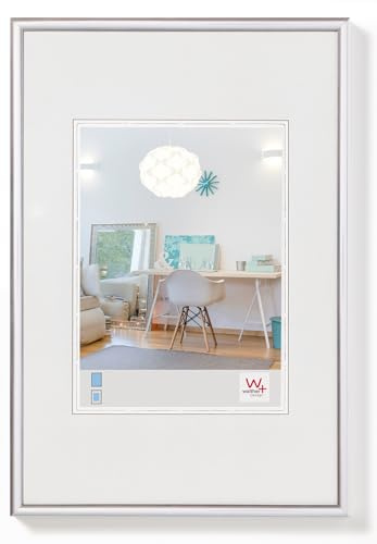 walther design Cadre Photo Argent 50 x 60 cm Nouveau Lifestyle Cadre en Plastique KV060S