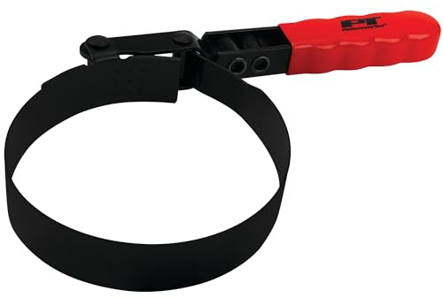 PERFORMANCE TOOL W54048 Drehgriff Ölfilterschlüssel für 4 bis 4 3/8 Zoll Filter mit Nietenband und Vinyl-Griff