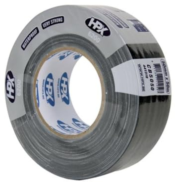 HPX VDLHPX5050B2 - Cinta aislante de tela profesional, color negro