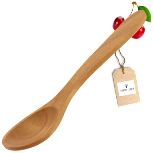 HOFMEISTER® Teelöffel aus Kirschholz 14 cm – geölt, schont Tassen und Schüsseln (1 Stück)