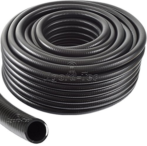 Agora-Tec® Saugschlauch mit 1 Zoll (25,4 mm) Innendurchmesser, Massive Ausführung für Hauswasserwerke, Jetpumpen, Kreiselpumpen und Gartenpumpen (10 Meter)