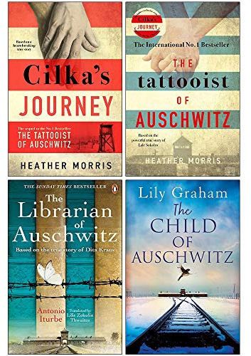 Cilka's Journey, The Tattooist of Auschwitz, The Librarian of Auschwitz, The Child of Auschwitz 4 Books Collection Set