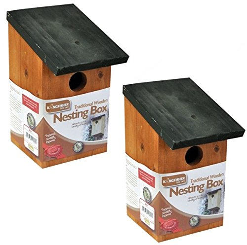 2 X HOLZ NISTKASTEN VOGELHAUS NISTKASTEN KLEINE VÖGEL BLAUMEISE ROBIN SPARROW