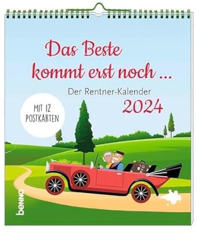 Das Beste kommt erst noch 2024: Der Rentner-Kalender mit 12 Postkarten