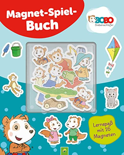 Bobo Siebenschläfer Magnet-Spielbuch für Kinder ab 3 Jahren: Magnetbuch mit 16 Magneten I Geschenk für Mädchen und Jungen