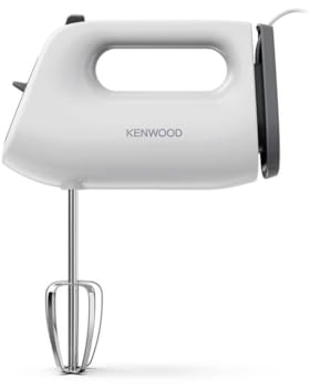 Kenwood QuickMix Lite, Batidora de Mano Ligera con Doble Batidor y Arranque a Velocidad Lenta, Herramienta SureEject, Recogedor de Cable, Motor de 300W, Apto para Lavavajillas, HMP10.00WH, Blanco