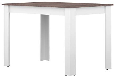 Symbiosis Nice Table à diner, Blanc et Béton 110x70x73,1 cm