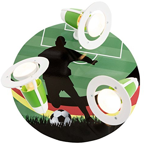 Elobra Deckenleuchte Fussball WM Fussballer, Holz, grün, A++
