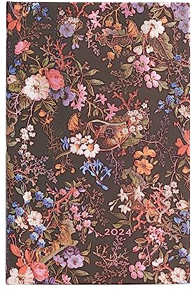 Paperblanks 12-Monatskalender 2024 Floralia | Horizontal | Maxi (135 × 210 mm)