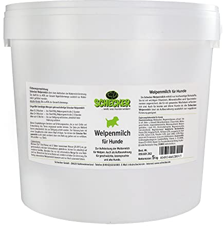 5 kg Schecker Welpenmilch Pulver für den Hund - Wird hervorragend vertragen - Aufzuchtsmilch - Muttermilch Ersatz