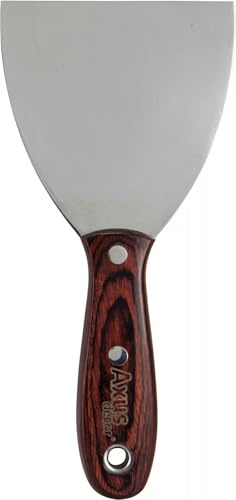 Axus Decor S-Fill (Grey Series) Stainless Steel Flexible Filling Knife, Filler Knife - Putty Knife for Professional & DIY Projects - Anti Rust Blade and Ergonomic Aleetwood Handle - 4 Inch/ 100mm