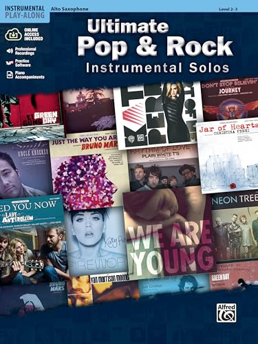 Ultimate Pop & Rock Instrumental Solos: Alto Saxophone (Alfred's Instrumental Play-Along, Level 2-3)