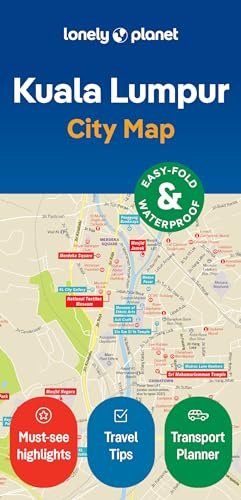 Lonely Planet Kuala Lumpur City Map: Durable, Waterproof, Easy-Fold Planning Map with Attractions & Walking Tours (Compact City Planning Maps)