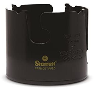 Starrett Hålsåg med volframkarbid – MPH0300 multifunktionsskuren TCT hålsågsskärare – för trä MDF plast keramiska väggplattor – 76 mm