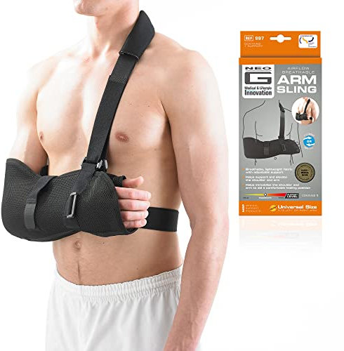 Neo-G Arm Sling for Shoulder Injury Arm Injury Recovery, Pre/Post Surgery - Airflow Breathable Lightweight Shoulder Sling - Adjustable Straps - Class 1 Medical Device
