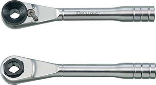 Mini-Hebelumschaltknarre 1/4Zoll CV-Stahl m.Adapter f.Steckschl-Einsätze
