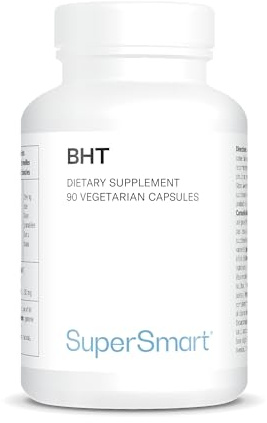 BHT (Butylated Hydroxytoluene) – Fights Oxidative Stress – Powerful Antioxidant & Antiviral – Anti-Age – Vegan – SuperSmart