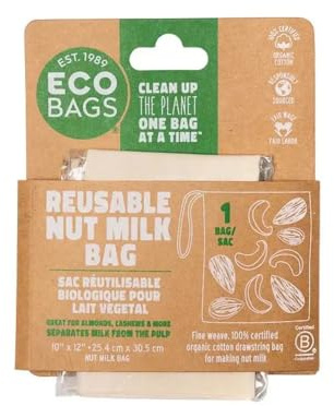 ECOBAGS - Nut Milk Organic Cotton Straining Bag 10 x 12 - 1 Bag