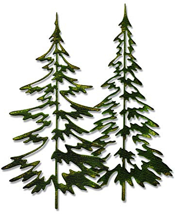 Sizzix Thinlits Woodlands Set di Fustelle Dettagliate di Tim Holtz per Papercraft a Tema Naturale e Scenari - 2 Pezzi