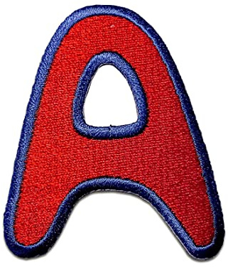 Catch the Patch Buchstabe A Rot Aufnäher zum Aufbügeln 6,3 x 5,3 cm Bügelbild für Kinder Erwachsene mit Vorname Initialen, Bügelpatch Buchstaben Alphabet