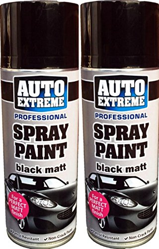 Professional Auto Extreme Black Matt Spray Paint Petrol Resistant Non Crack Formula with Unique Tamper Proof Nozzle 400ml (2)
