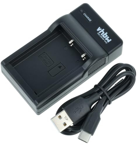vhbw USB Battery Charger compatible with Fuji/Fujifilm X-T200, X-T3, X-T30 Camera Batteries - Cradle
