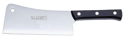 F. DICK Ladenspalter 20 cm - rostfrei, Klinge extra scharf, 56 HRC, Spalter stabiler Griff hygienisch - Spezialstahl Küchenspalter - Profi Messer - 92098200, Silber