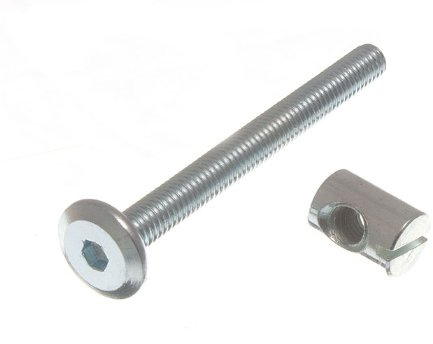 Möbel Gitterbett Bolt Allen Kopf Mit Barrel Nut 6Mm M6 x 60mm Zp (Packung mit 8)