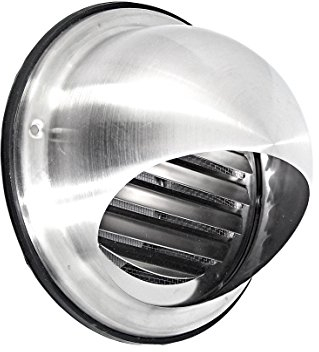 Intelmann Edelstahl Wetterschutzgitter Ø 150 Kugelform + Insektenschutzgitter (100 125 150 200)