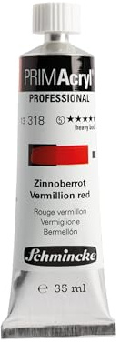 Schmincke PRIMAcryl Professional Zinnoberrot 35 ml Tube, 13 318 009