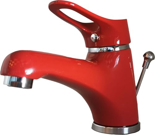 Waschtischarmatur Waschbecken Wasserhahn Bad Armatur Rot