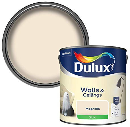 Dulux Silk Emulsion Paint For Walls And Ceilings - Magnolia 2.5 Litres