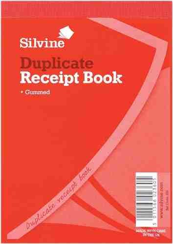 6er-Pack Silvine Quittungsblock, mit Durchschlag, mit Gummierung, 50 Blatt (230)