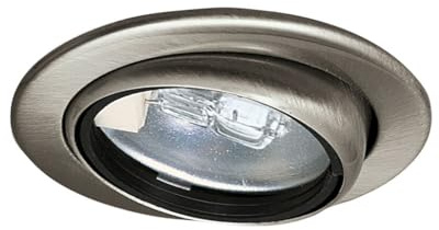 Paulmann 98474 Möbelleuchte Möbeleinbauleuchten Micro Line Swivel schwenkbar rund 69mm max. 20W 12V Eisen gebürstet rund max. 20 Watt Metall, Glas G4
