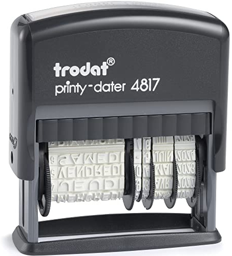 Trodat TS-120243 Printy 4817 - Timbro autoinchiostrante con datario, colore: nero
