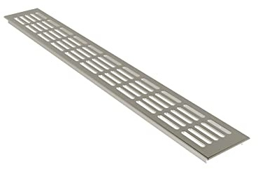 Lienbacher - Rejilla de ventilación (aluminio, acero inoxidable anodizado, 80 x 1000 mm)
