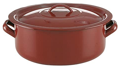 Quid Classico Emaille-Topf aus emailliertem Stahl, 12 cm, 0,75 l, Braun