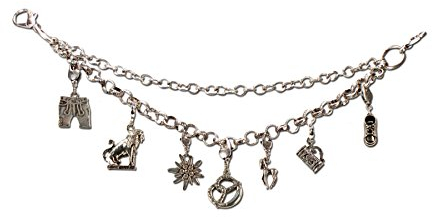 Alpenflüstern Damen Dirndl-Charivari Oktoberfest altsilber-farben DCH01800095