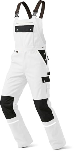 TMG® Arbeitslatzhose für Herren, Sicherheitshose mit integrierter Kniebandage und elastischen Trägern