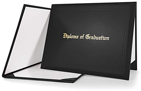 GraduationMall 22cmx28cm(8.5x11) Impresso Diploma Copertura La Laurea per Documenti e Premi e Certificati Nero