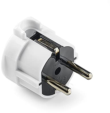 FAMATEL - Clavija | Salida lateral | TT | 16A | 250V | 4,8mm | Blanco