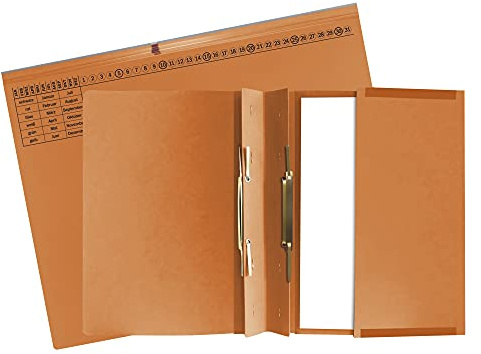 Exacompta - 370409B - caja de 25 carpetas colgantes de gancho 1 capa naranja