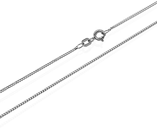 NKlaus 50 cm pansarkedja 925 silver rodiumpläterat elegant halsband filigrant bredd 1,2 mm halsband 2 g tungt 1961, Sterlingsilver, Ingen ädelsten