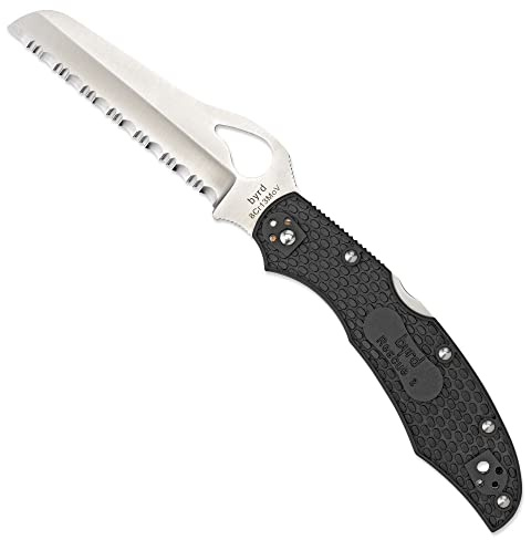 Spyderco Erwachsene Messer Byrd Cara 2 Rescue Klappmesser, schwarz, SPY-BY17SBK2